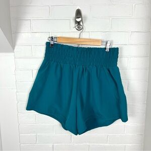 Five The Label Teal High Rise Active Shorts Size L